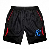 Men's Kansas City Royals Black Red Stripe MLB Shorts